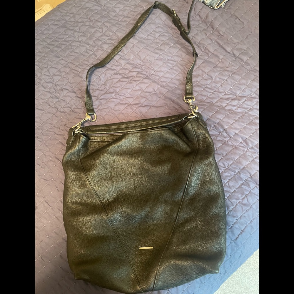 Rebecca Minkoff black leather MOTO HOBO BAG